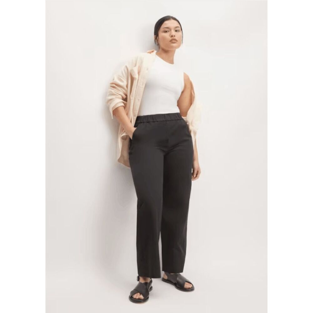 NWOT Everlane Women's Black The Easy Pull On Elastic Waist Pants Medium